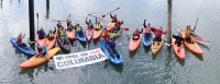 "No coal on our Columbia" kayak rally, photo by Adam Mills Elliott.