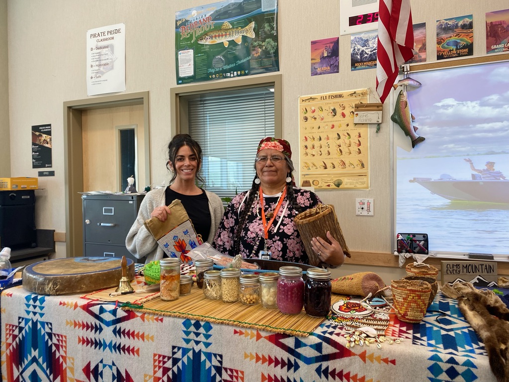 Trina Sherwood and Simone Anter present at Davis High School